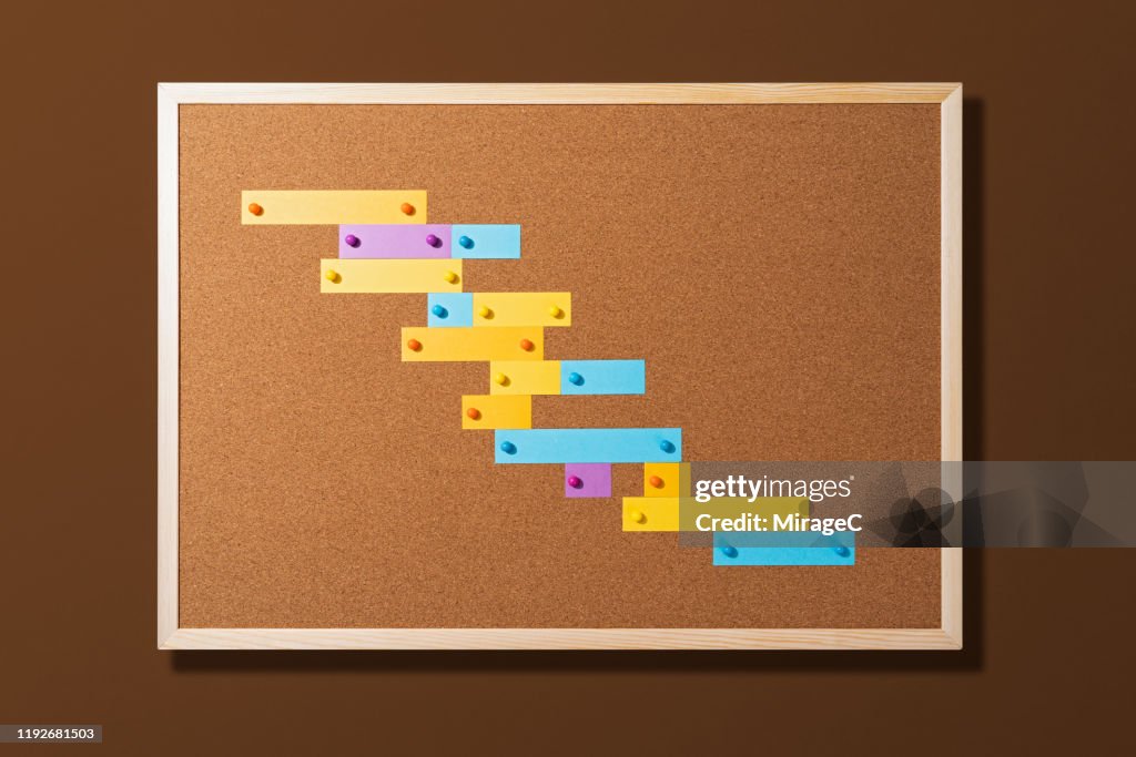 Colorful Striped Paper Gantt Chart HighRes Stock Photo Getty Images
