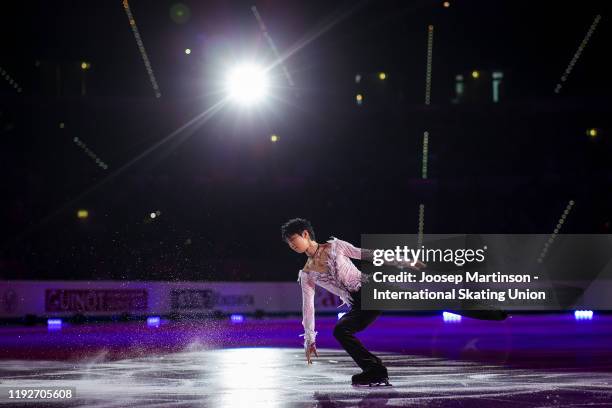 Yuzuru Hanyu of Japan performs in the Gala Exhibition during the ISU Grand Prix of Figure Skating Final at Palavela Arena on December 08, 2019 in...