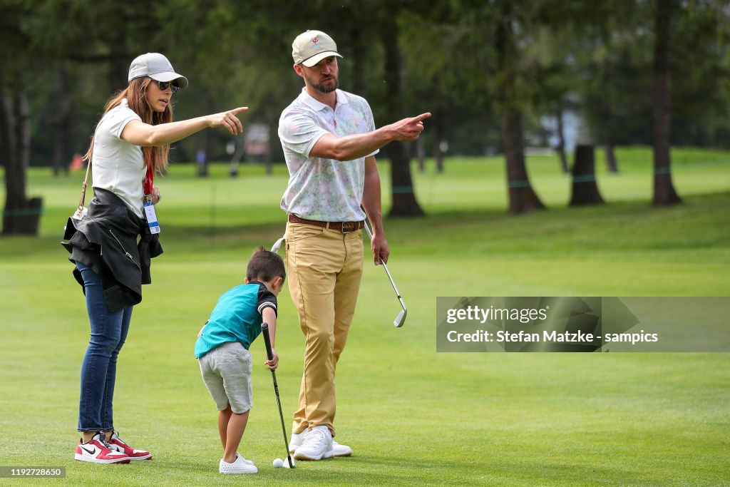 Justin Timberlake With Family At The Omega European Masters