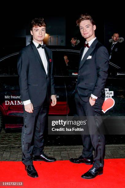 Heiko Lochmann and Roman Lochmann alias "Die Lochis" during the Daimlers "BE A MOVER" event at Ein Herz Fuer Kinder Gala at Studio Berlin Adlershof...