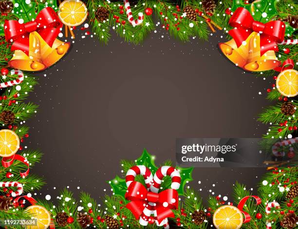 christmas background - orange fruit black background stock illustrations