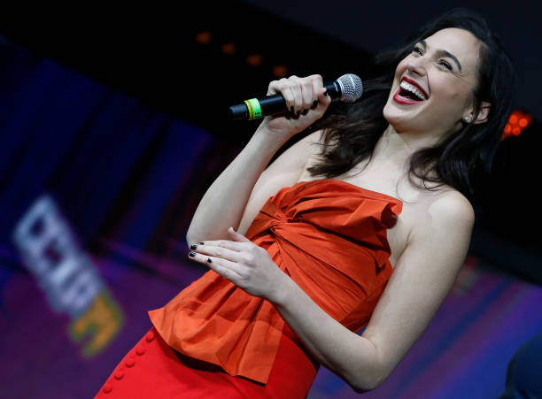 Actress Gal Gadot participates in the Warner Bros. Theatrical Panel for "Wonder Woman 1984" during CCXP 2019 Sao Paulo at Sao Paulo Expo on December...
