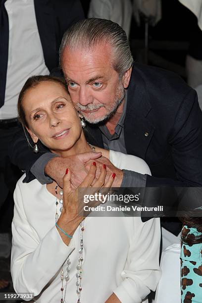 Jacqueline Baudit and Aurelio De Laurentiis attends Day 6 of the Ischia Global Fest 2011 on July 15, 2011 in Ischia, Italy.