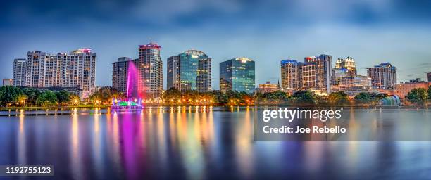 orlando skyline - orlando florida imagens e fotografias de stock