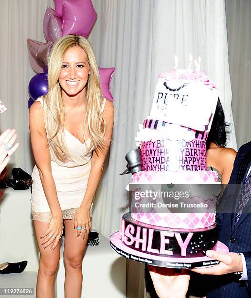Ashley Tisdale celebrates her 26th birthday at Pure Nightclub on July 15, 2011 in Las Vegas, Nevada.