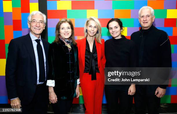 Sir Ronald Cohen, Sharon Harel-Cohen, Caroline Kennedy, Rose Schlossberg and Edwin Arthur Schlossberg attend the "Incitement" screening at The Museum...