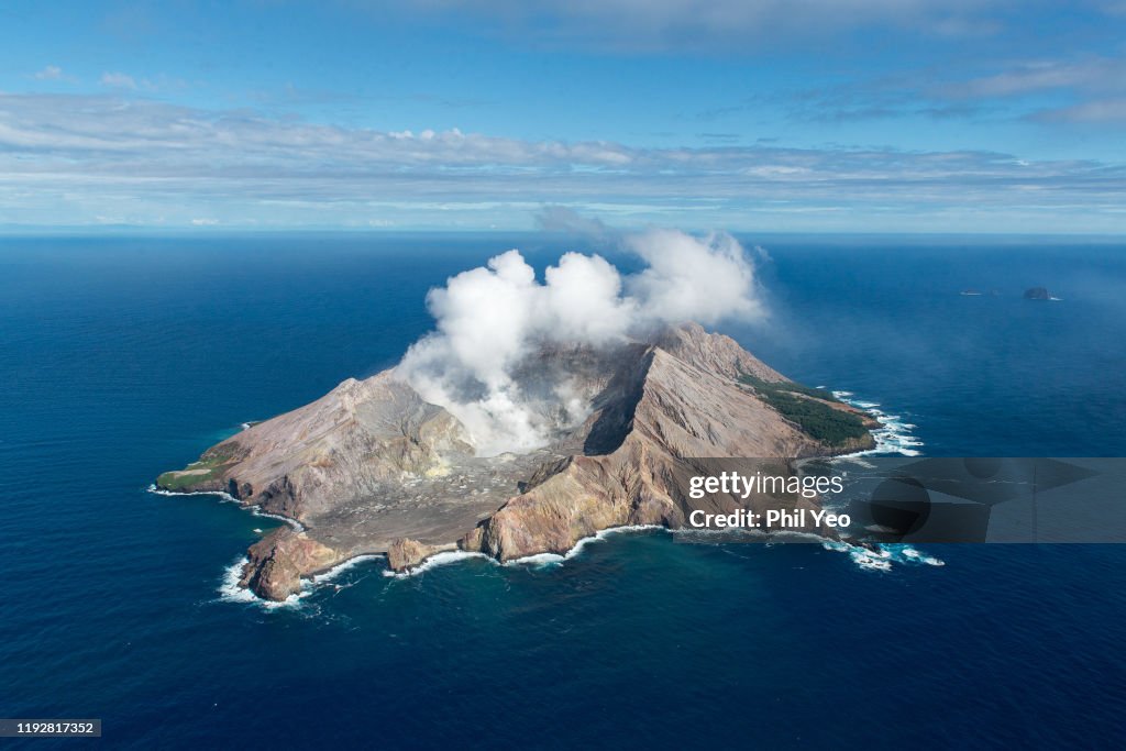 Aerials Of White Island, New Zealand