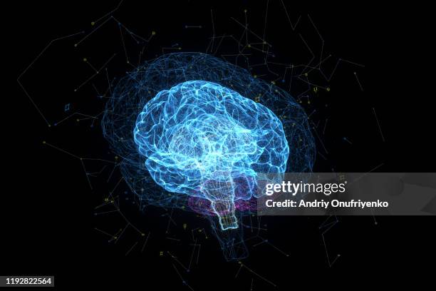 artificial intelligence brain - artificial intelligence white background stock pictures, royalty-free photos & images