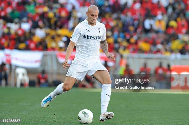 Alan Hutton during the 2011 Vodacom Challenge match between Kaizer Chiefs and Tottenham Hotspur from Peter Mokaba Stadium on July 16, 2011 in...