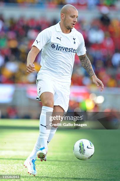 Alan Hutton during the 2011 Vodacom Challenge match between Kaizer Chiefs and Tottenham Hotspur from Peter Mokaba Stadium on July 16, 2011 in...