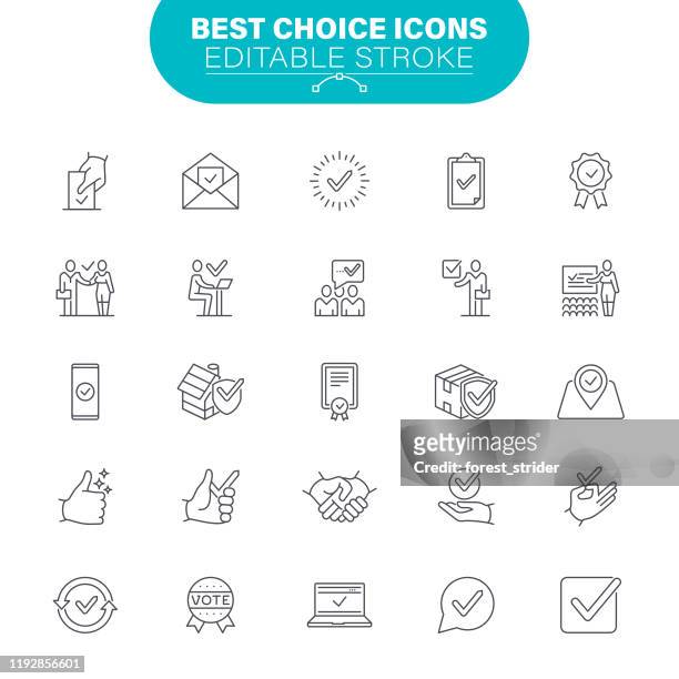 ilustraciones, imágenes clip art, dibujos animados e iconos de stock de iconos de la mejor elección - endorsing