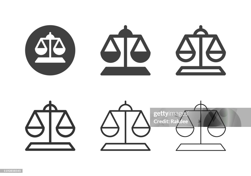 Iconos de escala de peso - Serie Múltiple