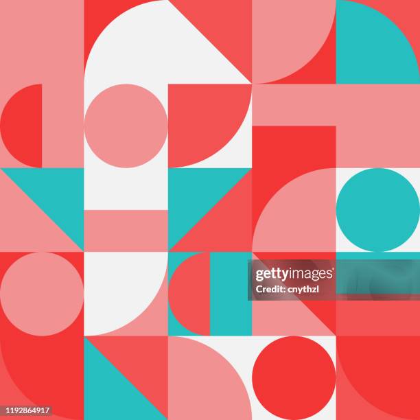 minimalistic geometry abstract vector pattern design - vintage banner icon set stock illustrations