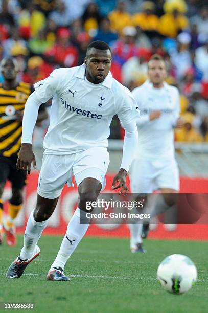 Bongani Khumalo of Tottenham during the 2011 Vodacom Challenge match between Kaizer Chiefs and Tottenham Hotspur at Peter Mokaba Stadium on July 16,...