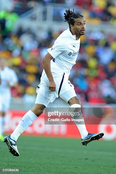 Benoit Assou-Ekotto of Tottenham during the 2011 Vodacom Challenge match between Kaizer Chiefs and Tottenham Hotspur at Peter Mokaba Stadium on July...