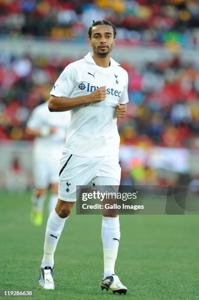 Benoit Assou-Ekotto of Tottenham during the 2011 Vodacom Challenge match between Kaizer Chiefs and Tottenham Hotspur at Peter Mokaba Stadium on July...