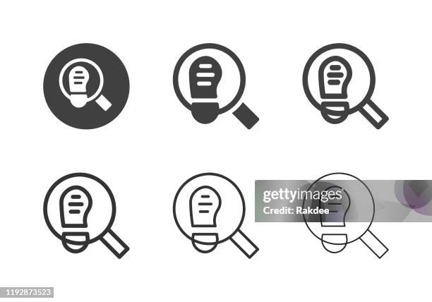 detective icons - multi series - malware detection stock illustrations