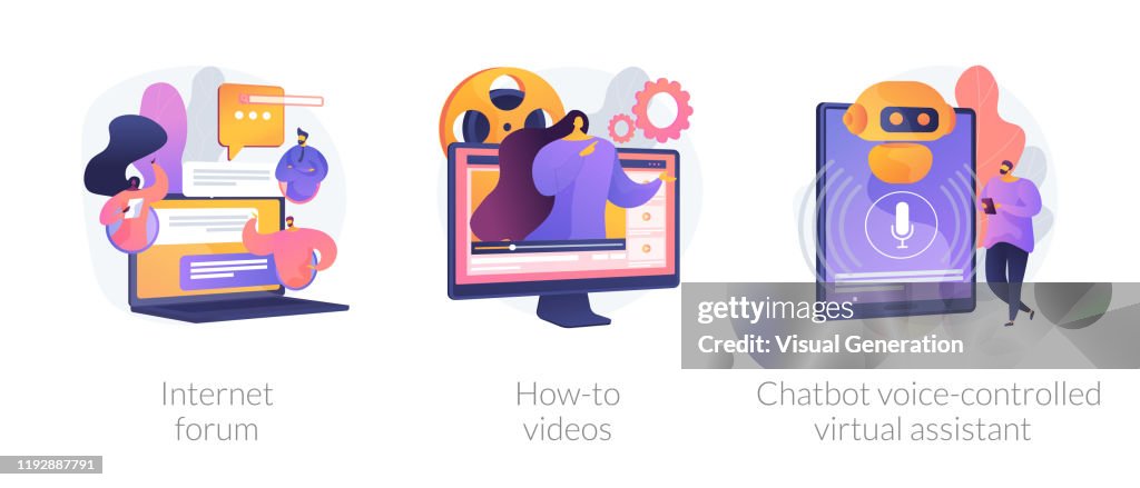 Virtual Help Button Virtual Help And Assistance Vector Concept Metaphor High-Res Vector ...