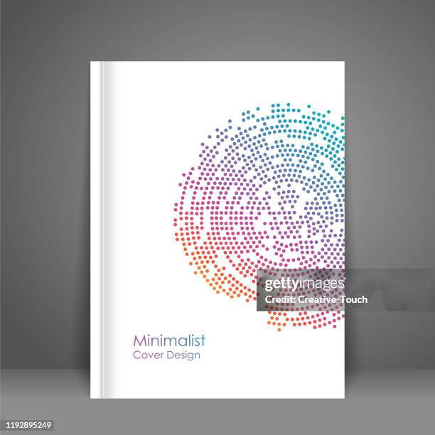 minimalistisches cover-design - jahresbericht stock-grafiken, -clipart, -cartoons und -symbole