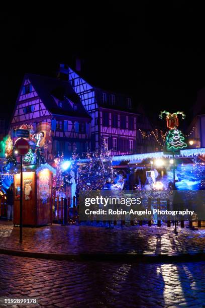 visit colmar on the river in christmas time, alsace, france - robin angelo photography stock pictures, royalty-free photos & images