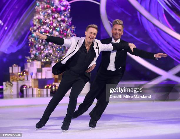 Ian Watkins amd Matt Evers during the Dancing On Ice 2019 photocall at ITV Studios on December 09, 2019 in London, England.