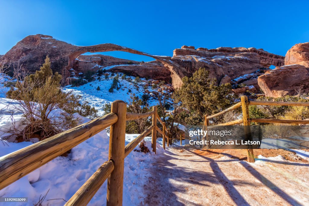 A Winter View Of Landscape Arch