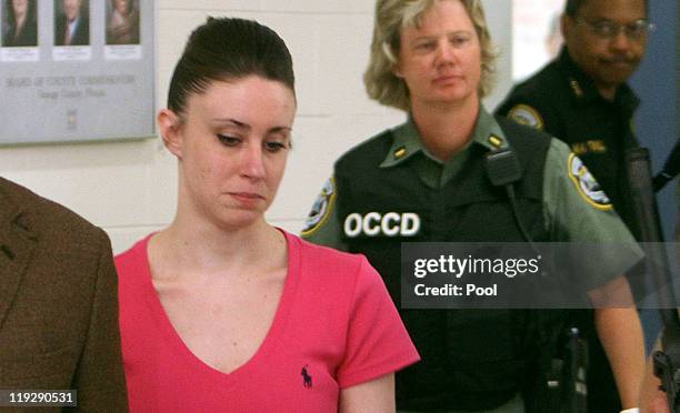 Casey Anthony leaves from the Booking and Release Center at the Orange County Jail after she was acquitted of murdering her daughter Caylee Anthony...