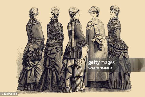 stockillustraties, clipart, cartoons en iconen met victoriaanse mode vrouw - edwardiaanse stijl