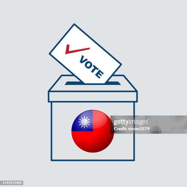taiwan vote - ballot box stock-grafiken, -clipart, -cartoons und -symbole