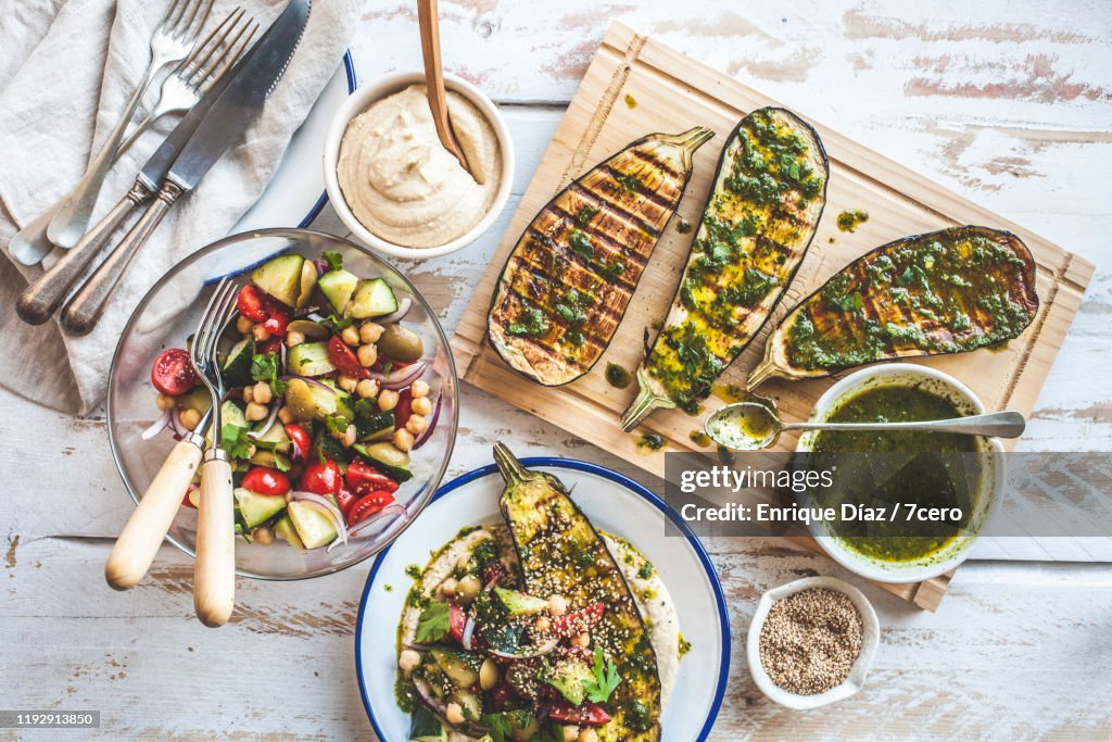 Grilled Eggplant Healthy Dinner Party