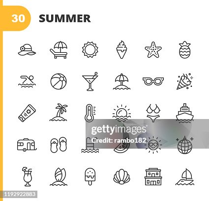 Summer Line Icons. Editable Stroke. Pixel Perfect. For Mobile and Web. Contains such icons as Summer, Beach, Party, Sunbed, Sun, Swimming, Travel, Watermelon, Cocktail, Beach Ball, Cruise, Palm Tree. Summer Line Icons. Editable Stroke. Pixel Perfect. For Mobile and Web. Contains such icons as Summer, Beach, Party, Sunbed, Sun, Swimming, Travel, Watermelon, Cocktail, Beach Ball, Cruise, Palm Tree.