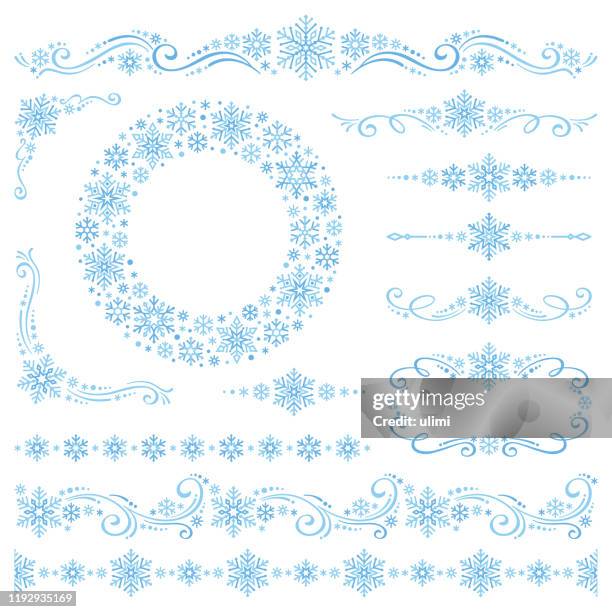 snowflakes - corner stock illustrations