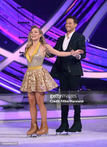 Joe Swash and Alexandra Schauman during the Dancing On Ice 2019 photocall at ITV Studios on December 09, 2019 in London, England.