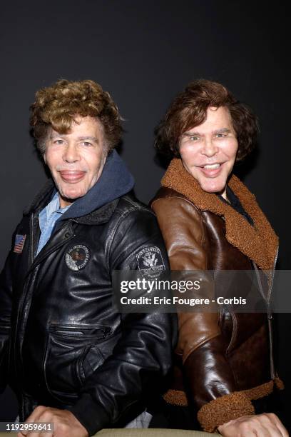 Igor and Grichka Bogdanov poses during a portrait session in Paris, France on .