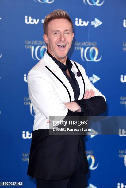 Ian Watkins attends the Dancing On Ice 2019 photocall at the Dancing On Ice Studio, ITV Studios, Old Bovingdon Airfield on December 09, 2019 in...