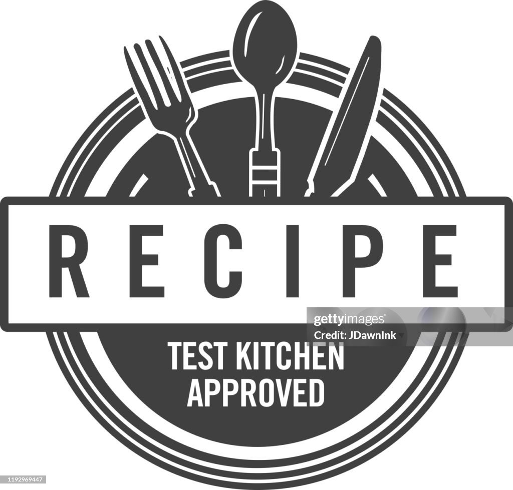 Test Recipe Sticker Tried And Tested Recipe Approved Label Design With Text For Test ...
