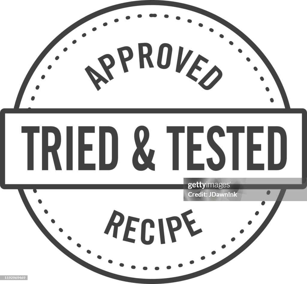 Label Testing Reciets Tried And Tested Recipe Approved Label Design With Text For Test ...
