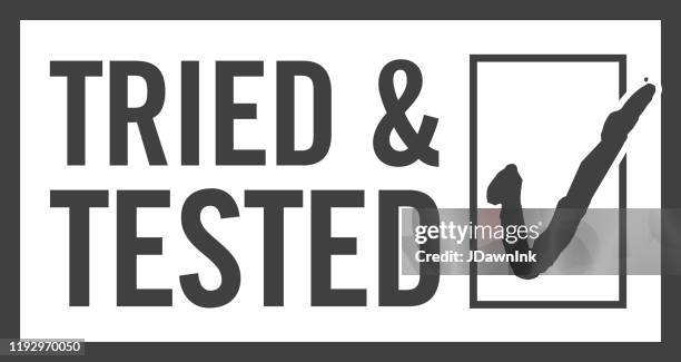 Test Recipe Sticker Tried And Tested Recipe Approved Label Design With Text For Test ...