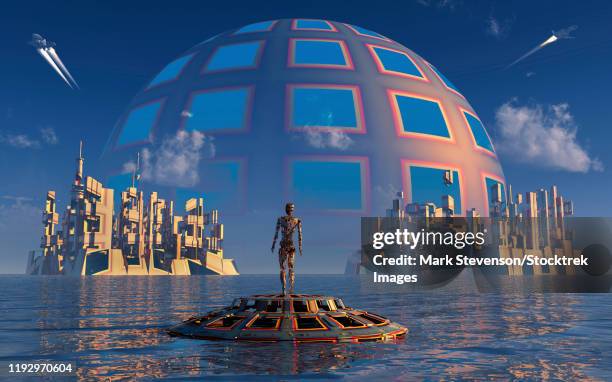 a type 2 dyson sphere civilization. - unexpected stock illustrations