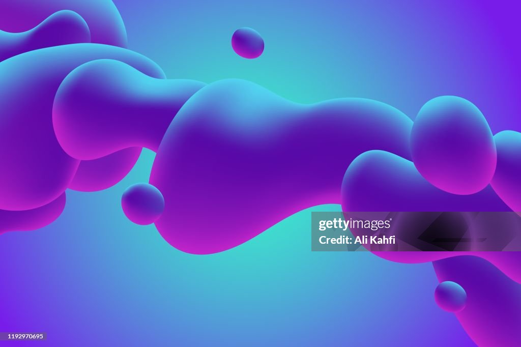 Abstract Fluid Multicolors Background
