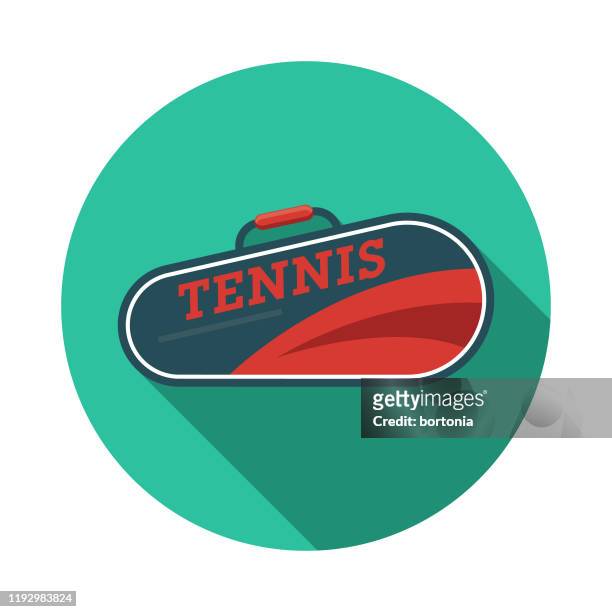 tennis bag icon - tennis racket stock illustrations