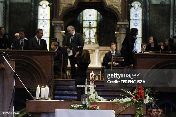 The Heart Urn is pictured prior to the funeral ceremony of Otto von Habsburg's heart in Abbey of Pannonhalma, 120 kms from Budapest on July 17, 2011....