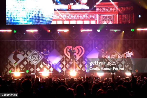 Why Don't We performs onstage during 101.3 KDWB's Jingle Ball 2019 Presented by Capital One at Xcel Energy Center on December 9, 2019 in St....