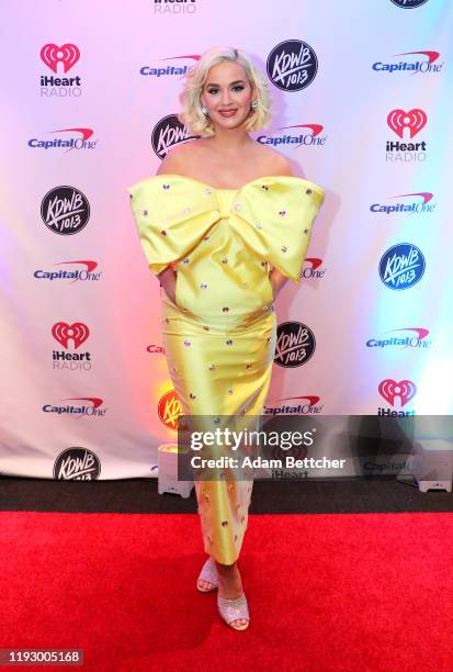 Katy Perry attends 101.3 KDWB's Jingle Ball 2019 presented by Capital One at Xcel Energy Center on December 9, 2019 in St. Paul/Minneapolis,...