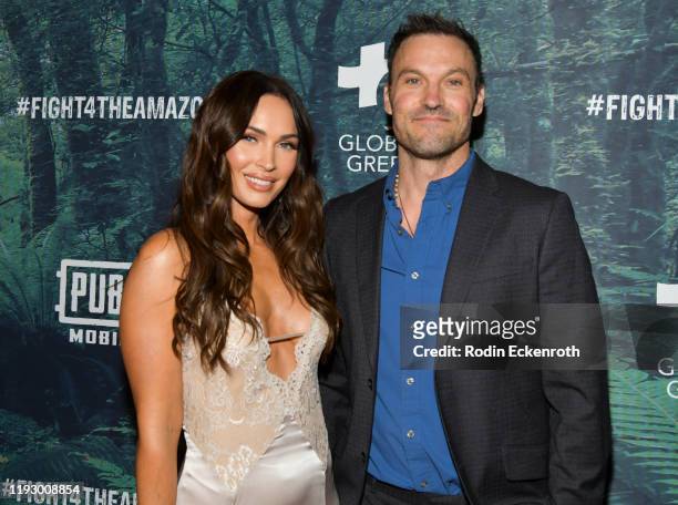 Megan Fox and Brian Austin Green attend the PUBG Mobile's #FIGHT4THEAMAZON Event at Avalon Hollywood on December 09, 2019 in Los Angeles, California.