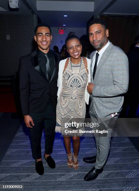 Mater Dei QB Bryce Young and Greg Young attend the Sports Illustrated Sportsperson Of The Year 2019 at The Ziegfeld Ballroom on December 09, 2019 in...