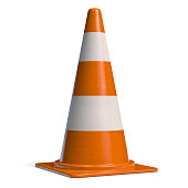 Traffic Cone Orange Alert Symbol