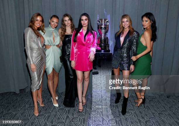 Haley Kalil, Camille Kostek, Olivia Brower, Anne de Paula, Daniela Lopez and Hyunjoo Hwang attend the Sports Illustrated Sportsperson Of The Year...