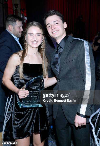 Sports Illustrated Kids SportsKid of the Year, Ally Sentnor and Noah Schnapp attend the Sports Illustrated Sportsperson Of The Year 2019 at The...