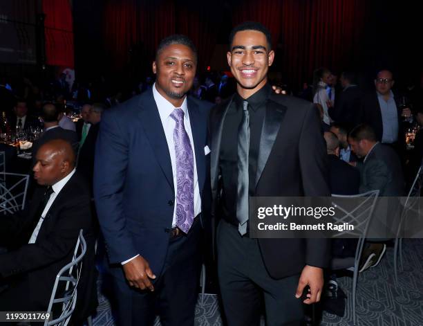 Warrick Dunn and Bryce Young attend the Sports Illustrated Sportsperson Of The Year 2019 at The Ziegfeld Ballroom on December 09, 2019 in New York...